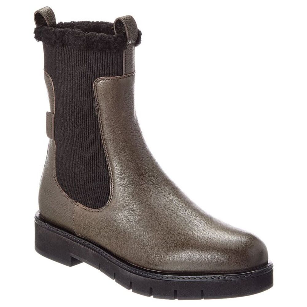 Ferragamo Rook Leather Boot, Grey